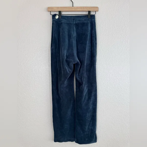 Peachy Den Celeste Velour Navy Twin Set XS $230 Cardigan + Trouser Pants - Image 14