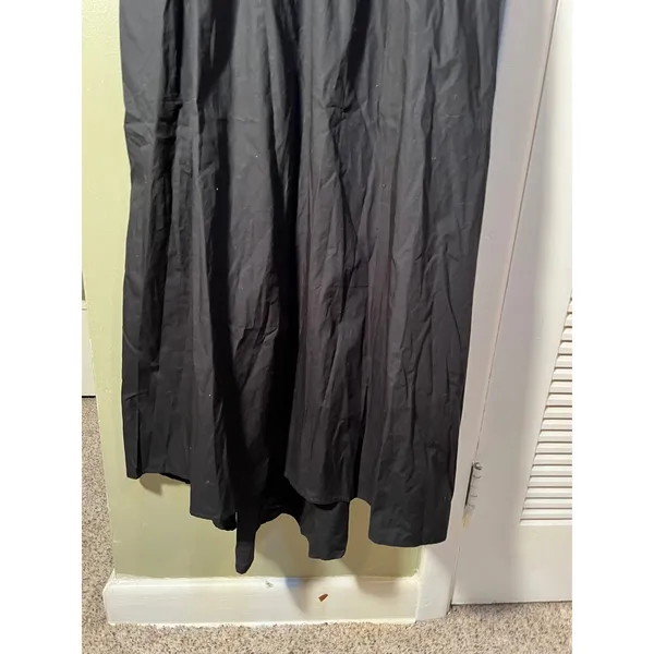 A New Day Women's Size Large Sleeveless Knit Midi A-Line Dress Black Ruffle - Image 6