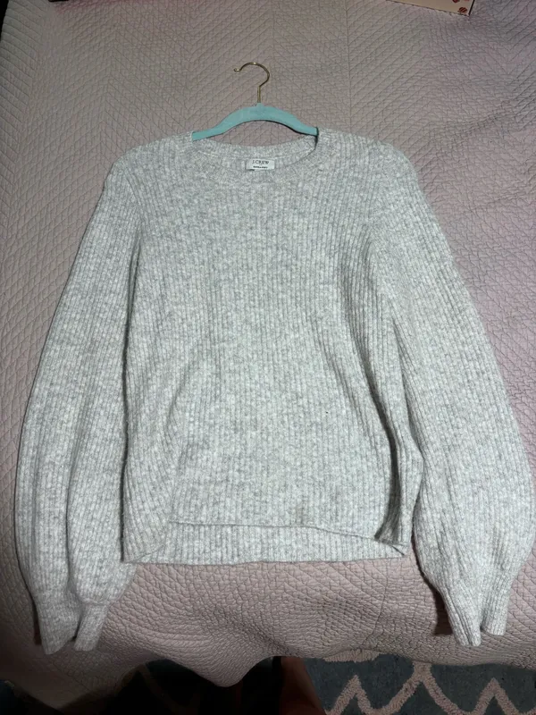 Grey J.Crew Sweater - Image 3