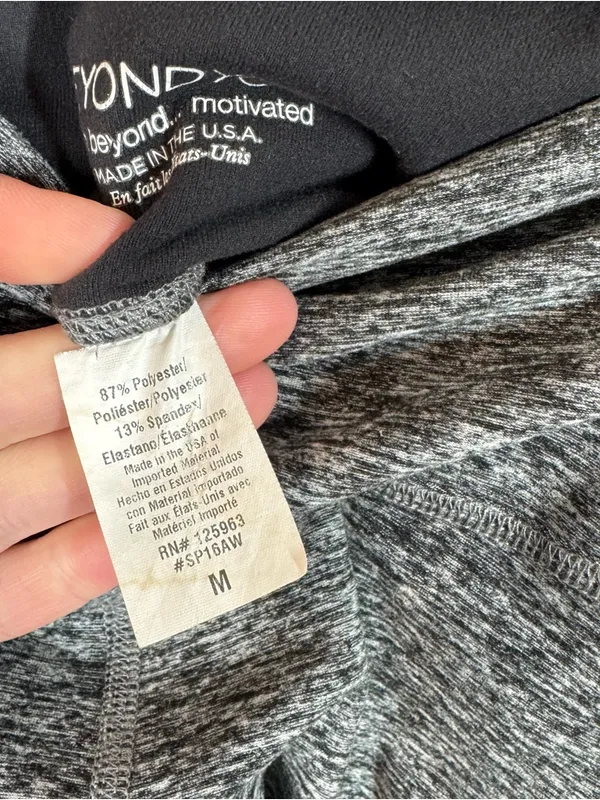 Beyond Yoga Gray Space Dye High Waisted Leggings Size Medium Full Length‎ - Image 4