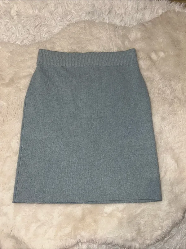 White Fox blue sweater mini skirt woman’s size XS - Image 4