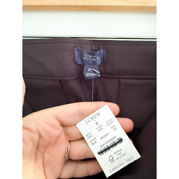 J.Crew Factory | NWT Tall Nicki Flare Pant in Black | Sz T8 - Image 6