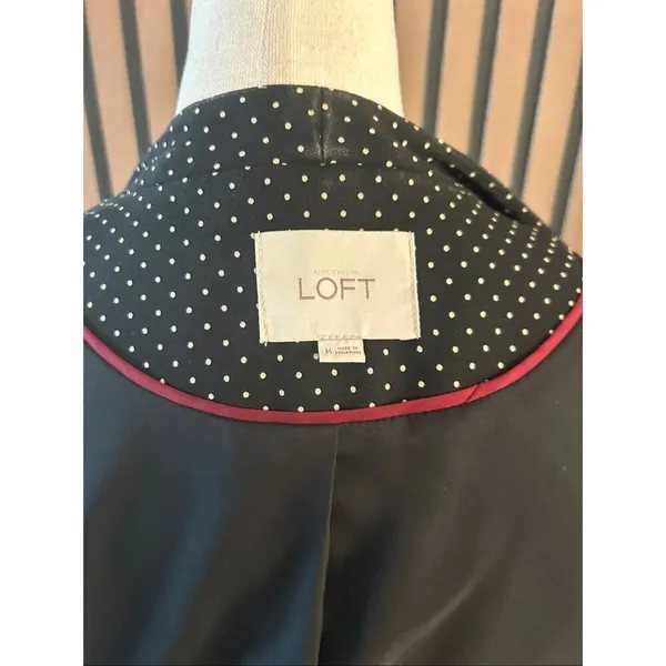Loft polkadot blazer size M work blazer office wear - Image 6