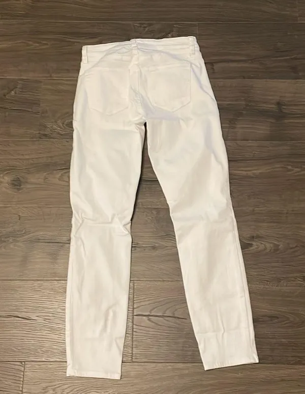Pistola Lightly Distressed White Skinny Jeans, Size 25 - Image 6