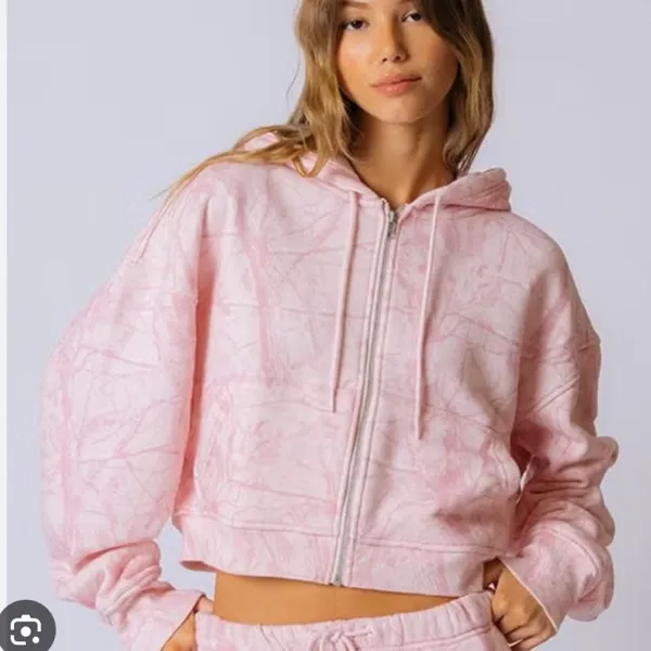 Dairy Boy Full Zip Hoodie Sweatshirt Bubblegum Pink Camo Lounge Viral Size S - Image 4