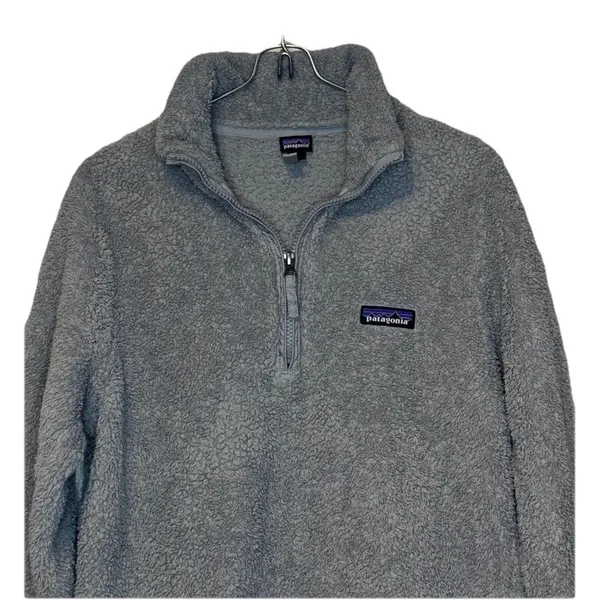 Patagonia Women's‎ Sweater Los Gastos 1/4 Zip Fleece Pullover Heather Gray Small - Image 4