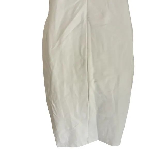 Lulu's Baby You’re The One White Sleeveless Bodycon Midi Dress Lined Bridal - Image 8