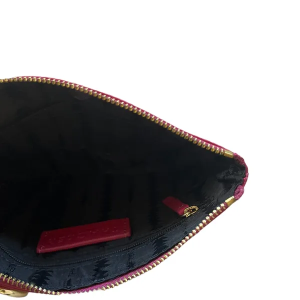 NWT THACKER GIA POUCH & CARD CASE Ring Wristlet Clutch RED LEATHER - Image 6