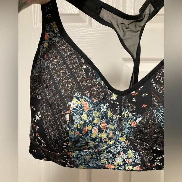 *Lululemon Speed Up Assemblage White Alpine Multi Sports Bra #F - Image 3