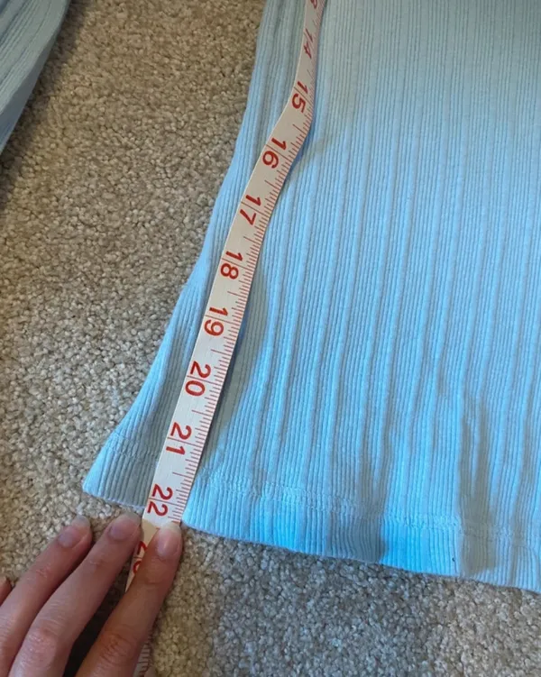 Baby Blue Y2K Ribbed Long Sleeve Henley - Image 4