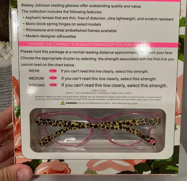 Betsey Johnson NWT Reading Glasses Power +2.00 - Image 2