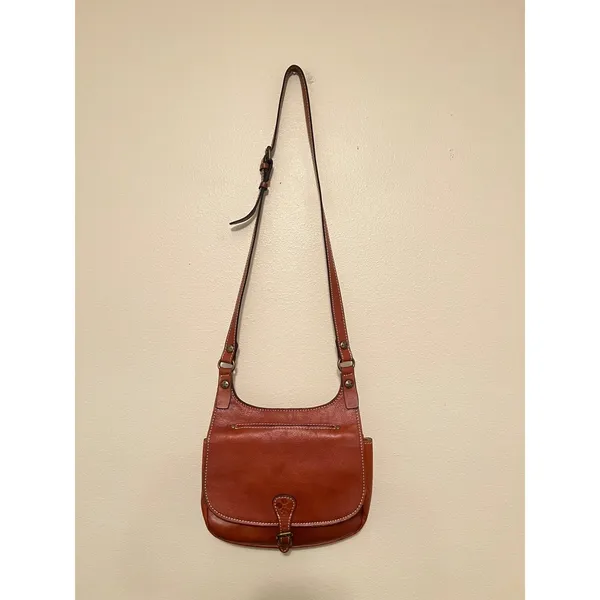 Patricia Nash Leather Crossbody Flap Magnet‎ Closure Tan Handbag New - Image 3
