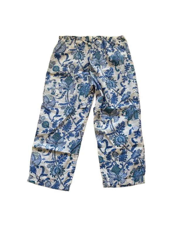 Roller Rabbit Floral Amanda Pajama Pants Lounge Bottoms Cotton Women Size Small - Image 2