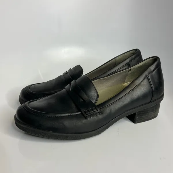 Dansko Danika burnished black‎ leather loafers stacked heel women's size 40/9.5 - Image 2