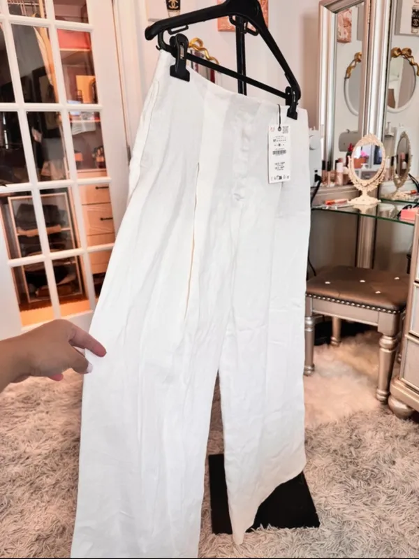Zara Line Blend wide leg pants - Image 4