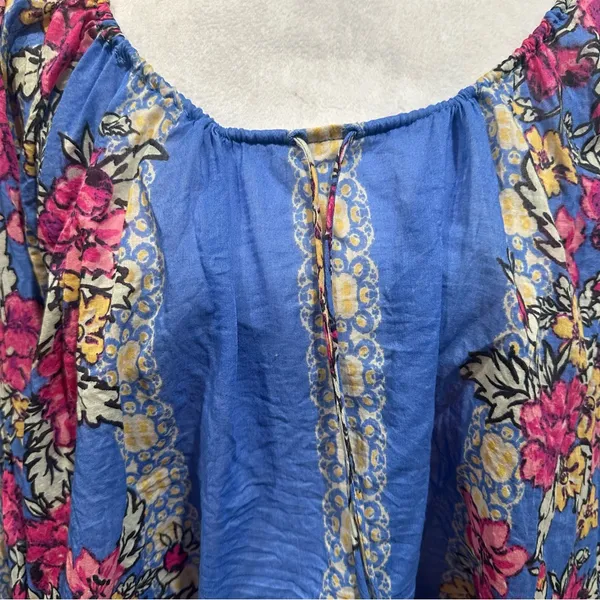 Free People Elena Printed Peasant Top – Size Medium - Image 4