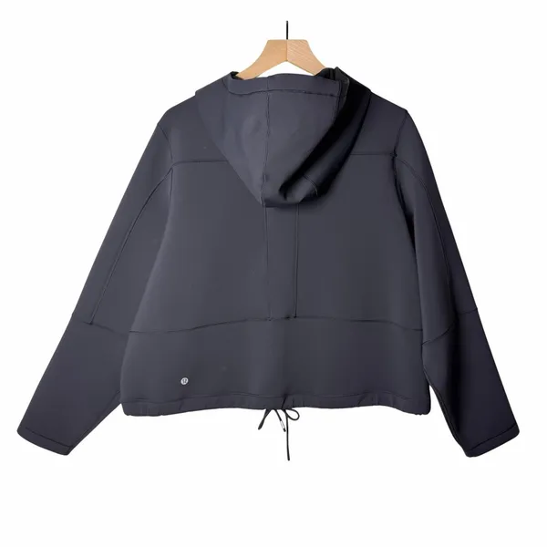 Lululemon Unleash Strength Hoodie Spacer Black 1/2 Zip Women's size 12 - Image 2