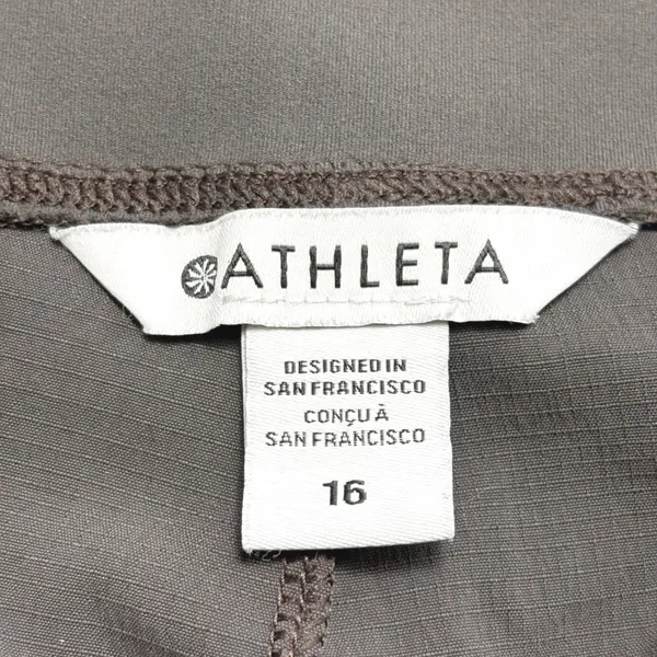 Athleta Womens Brooklyn Pants 16 Taupe Utility Travel Zip Pocket Stretch‎ SP24 - Image 7