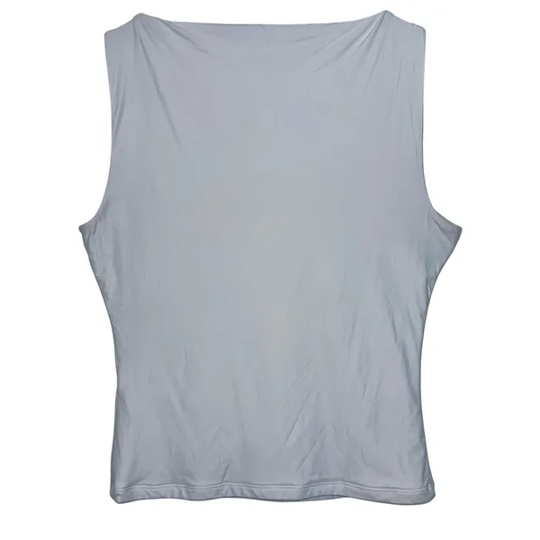 Abercrombie & Fitch Gray Modal Blend Sleeveless Boat Neck Blouse Womens Size M - Image 3