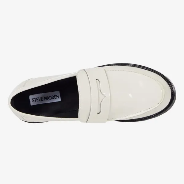 Steve Madden Lotto Lug Sole White Loafers - Image 2