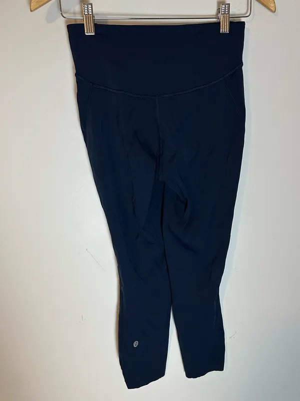 Lululemon Time to Sweat 23” crop leggings navy 6 - Image 3