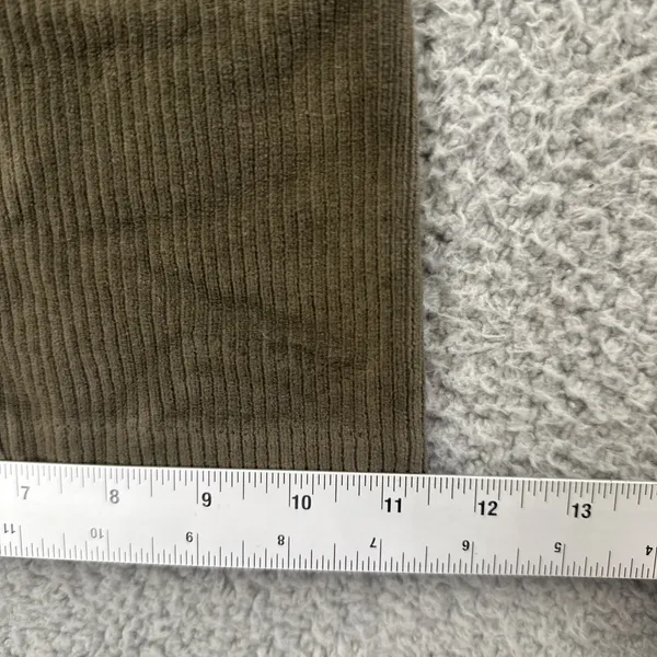 Arie High Rise Pull On Corduroy Flare Pants Olive Green Boho Women's Medium x 29 - Image 8