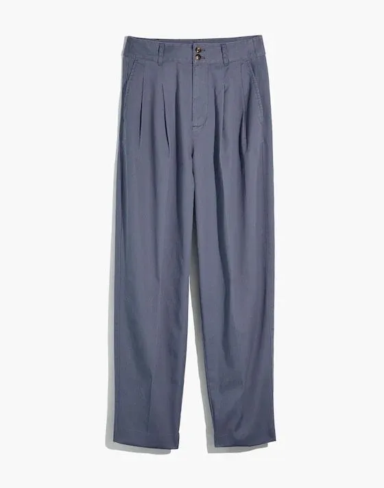 ✨Madewell Pleated Taper Wide-Leg Sunfaded Indigo Sz 6 Pants✨ - Image 4
