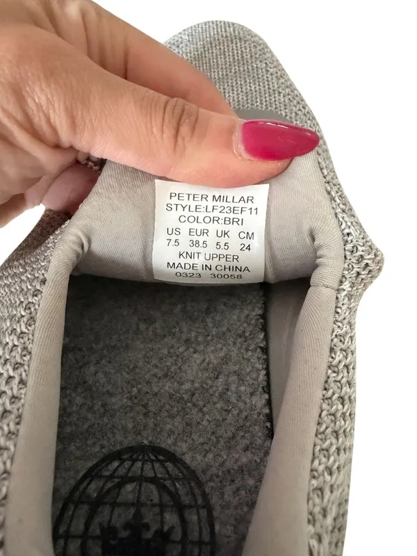 PETER MILLAR Women's Gray Trainers Sneakers Size 7.5 NEW NWOB - Image 3