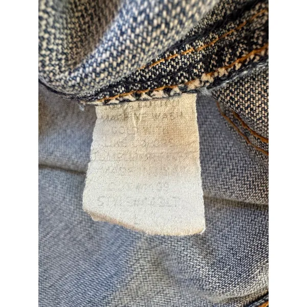 Vintage ‘90s Earl Jean Faded Medium Wash Button Front Denim Trucker Jacket - Image 9