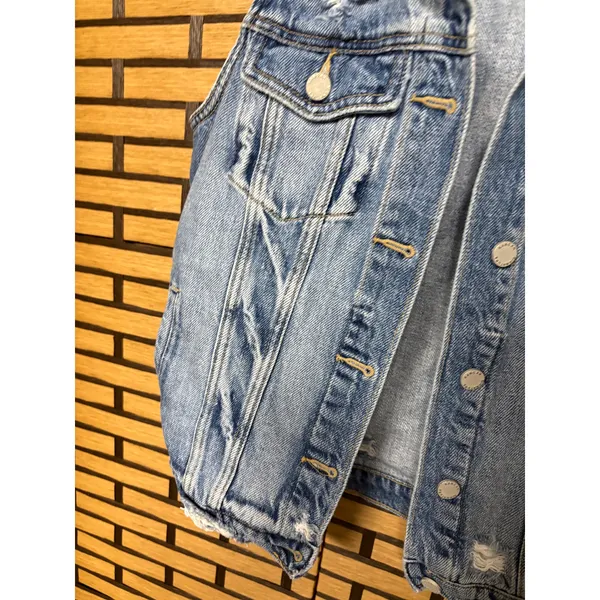 KanCan‎ Distressed Denim Vest Size Small - Image 4