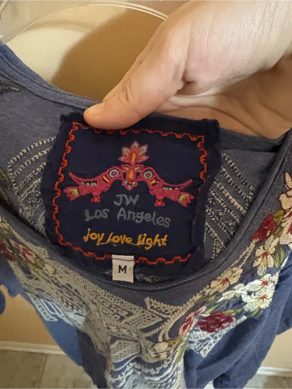 Johnny Was blue floral embroidered tunic dress - Image 2