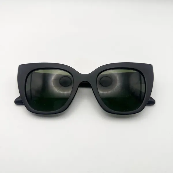 Toms Traveler Collection Sydney Matte Black Cat Eye Green Lenses Sunglasses - Image 8