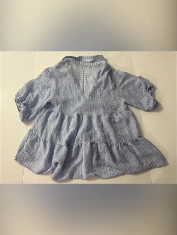 Umgee Light Blue Tiered Popover Tunic - Image 7