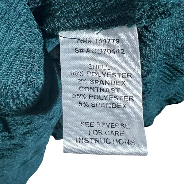 VICI Smocked Textured Babydoll Balloon Sleeve Tunic Top Teal Boho Size Medium - Image 6