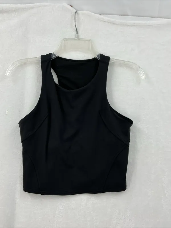 lululemon athletica Black Racerback Crop Top 1062 - Image 2