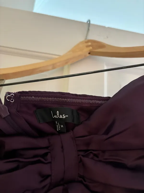 Purple Strapless Lulus Maxi Dress  - Image 4