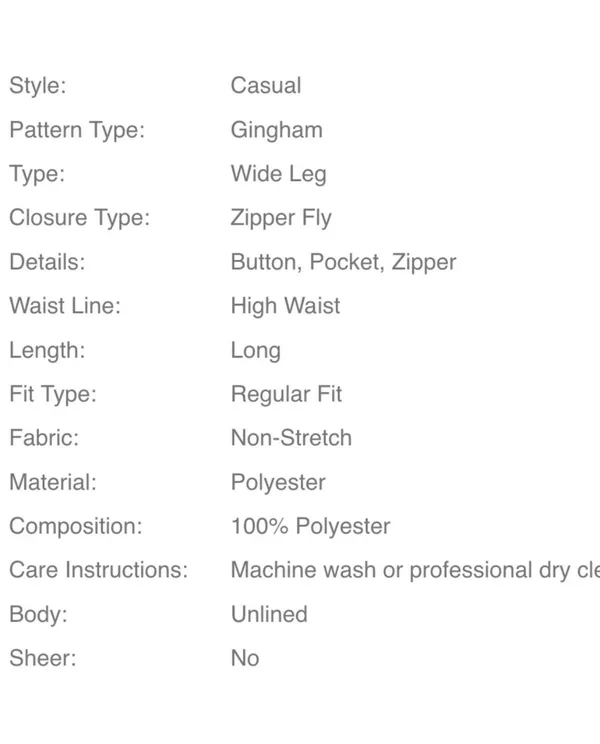 Amazon Pink High Waisted Gingham Checkered Pants - Image 3