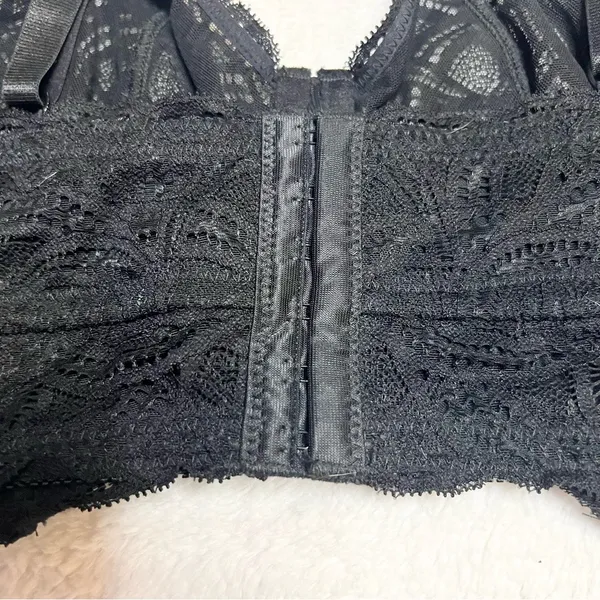 Torrid Curve Black Lace Underwire Longline Bralette Size 2X - Image 8