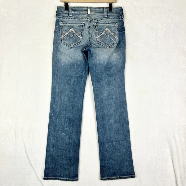Ariat REAL Straight Leg Jean Size 29 Mid Rise Stretch Western Rodeo - Image 5