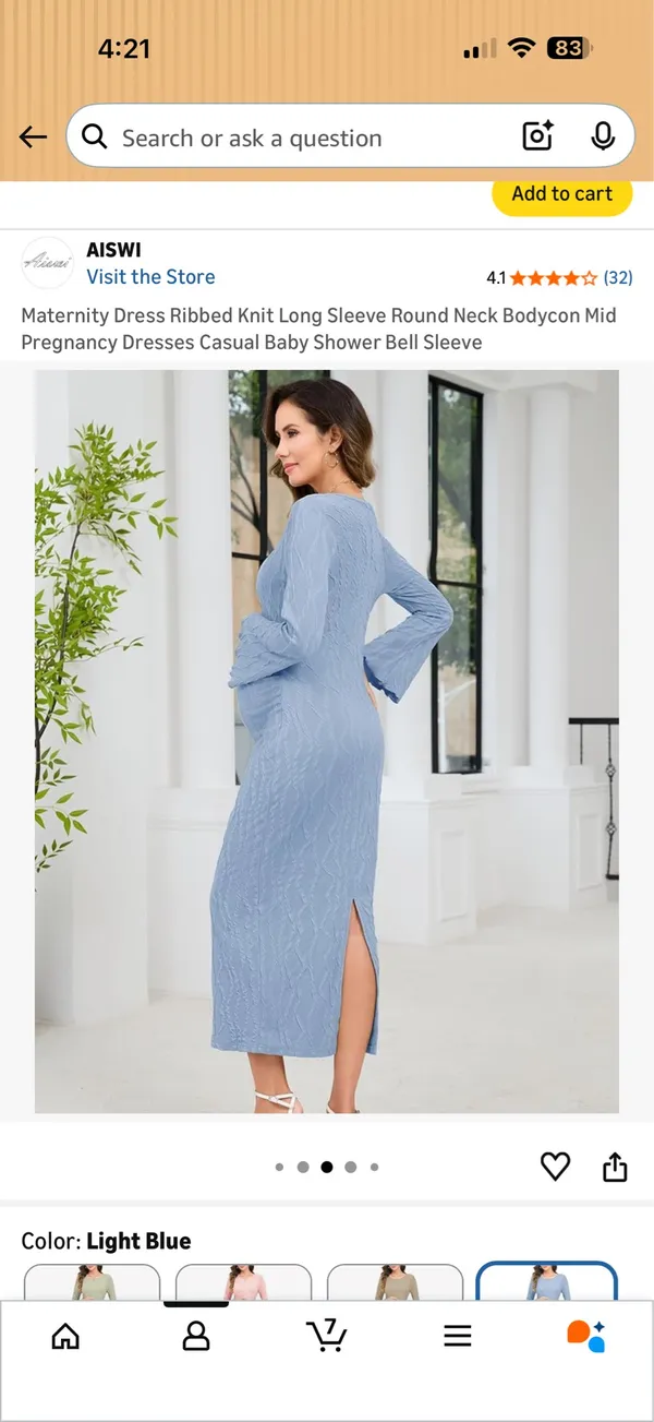 Maternity dress Blue - Image 3