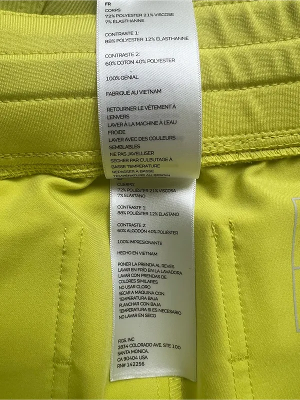 FIGS Technical Collection Zamora Jogger Scrub Pants Chartreuse Lime Green XS - Image 6