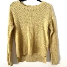 Aeropostale Mustard Yellow Sweater Knit - Image 2
