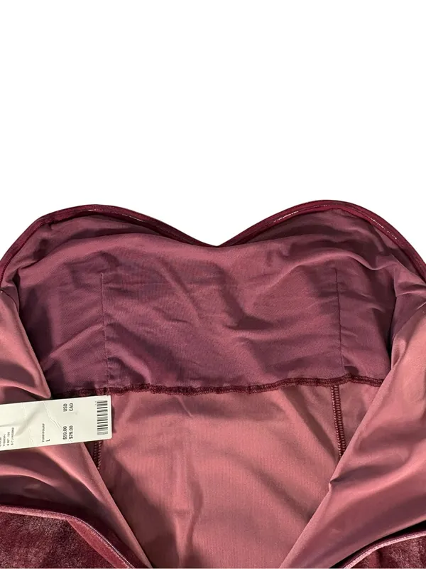 Light Before Dark Velvet Mini Dress L Strapless Sweetheart Y2K Burgundy NWT - Image 9