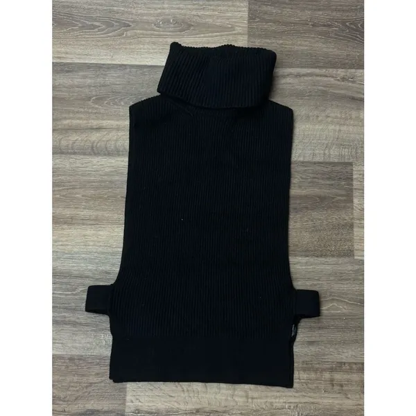 Anthropologie Black Open Side Sweater Vest Women’s One Size - Image 4