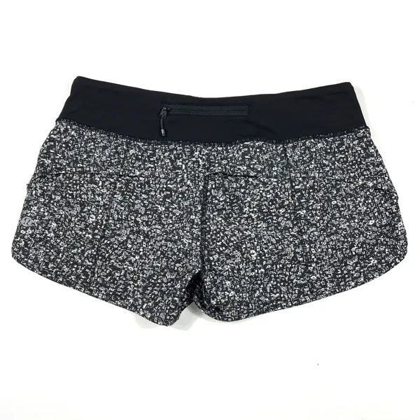 Lululemon Speed Short 2.5" Daisy Dust Alpine White Black‎ 6 Running Training EUC - Image 3