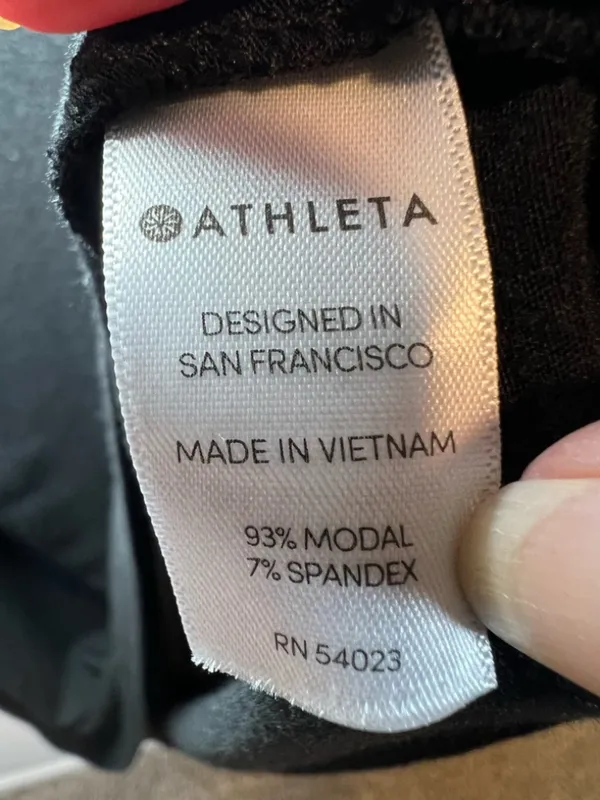 Athleta Santorini High Neck Dress Black Modal UPF 50 Stretch Travel Minimalist M - Image 13