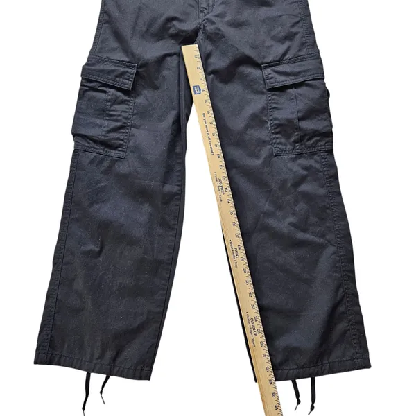 Levis 94 Baggy Cargo Pants Womens 27 Black Wide Leg Skater Paratrooper - Image 7
