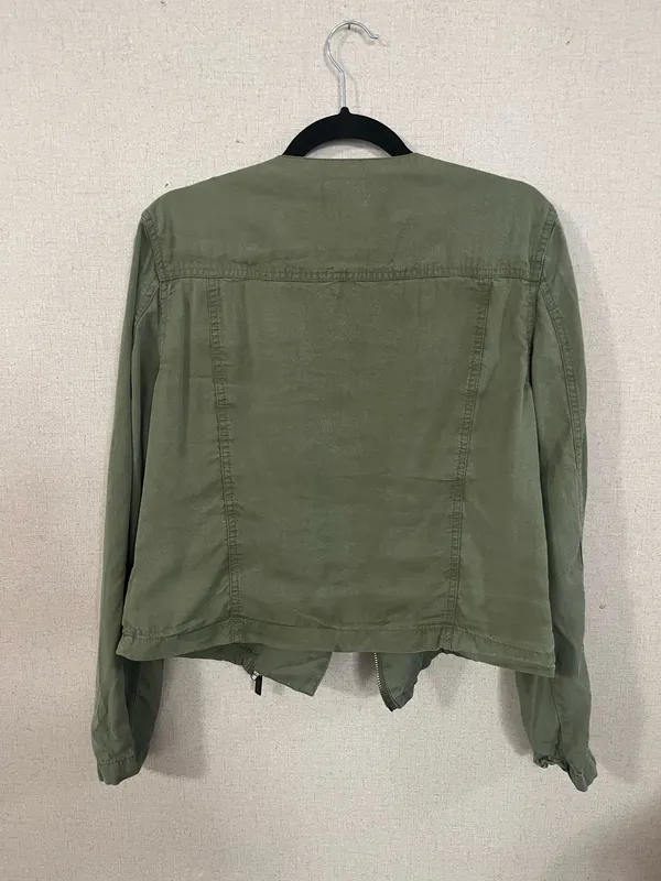 Army green zipper jacket - Image 2