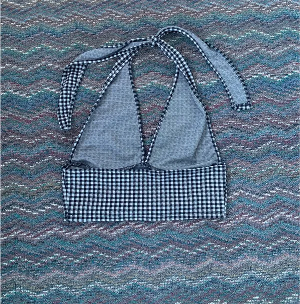Antistar Gingham Cropped Halter - Image 5
