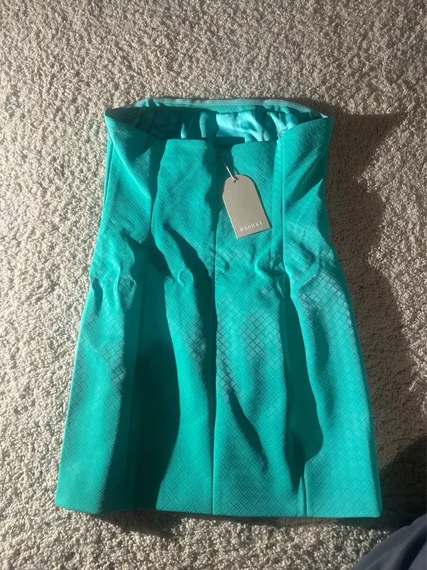 Meshki Mint/Teal Strapless Faux Dress - Image 3